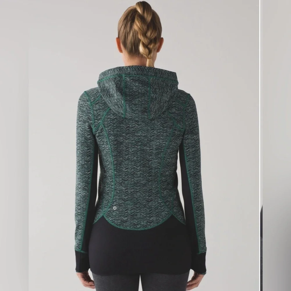 Lululemon Daily Practice Jacket Athleisure Training Sea Mist Deep Green Size 4 - Picture 2 of 16